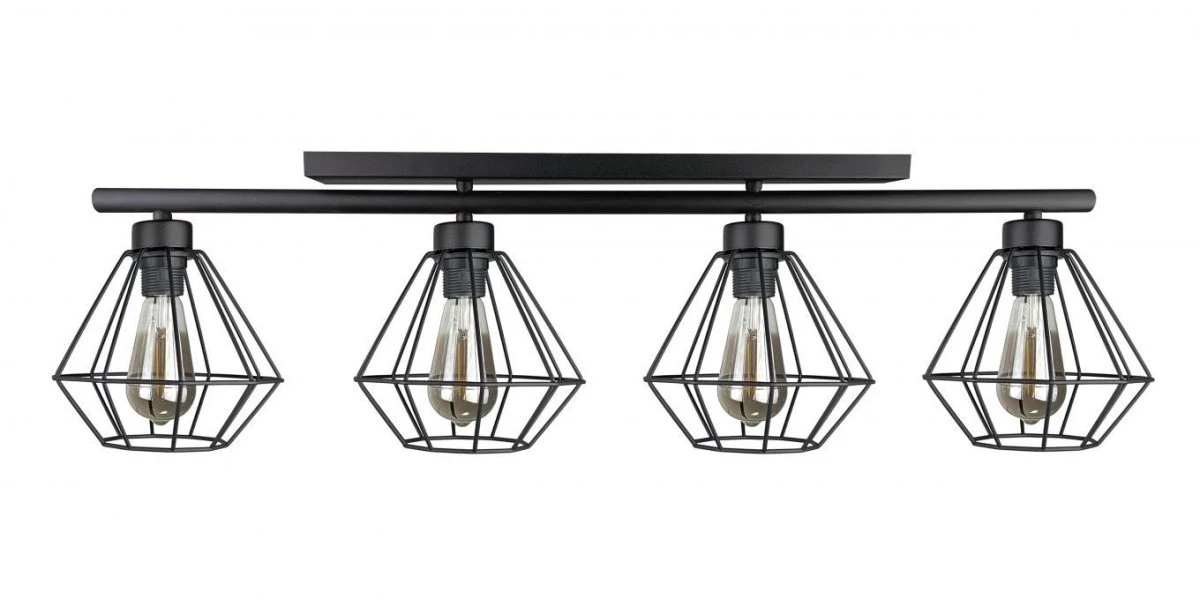 Lampa sufitowa nowoczesna 4xE27 FEBRIS BLACK - obrazek 1