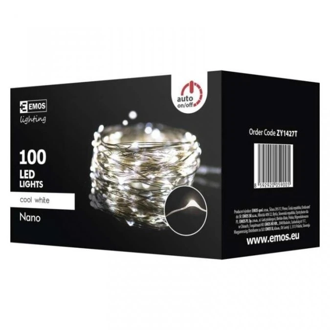 Lampki choinkowe XMAS nano TIMER 2,4W 100LED 10m IP44 zimny biały D3AC01 - obrazek 3