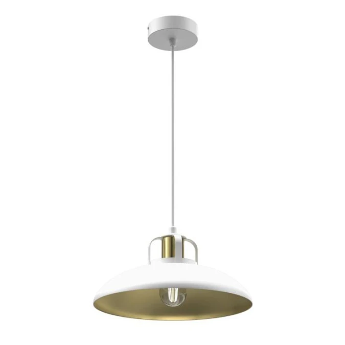 Lampa wisząca FELIX WHITE/GOLD 1xE27 MLP7704 Milagro - obrazek 1