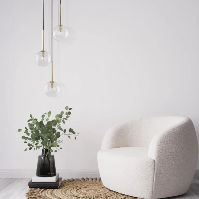 Lampa wisząca na okrągłej rozecie ze szklanymi kulami NILOSczarno‑złota 3xG9 5942 TK Lighting - obrazek 3