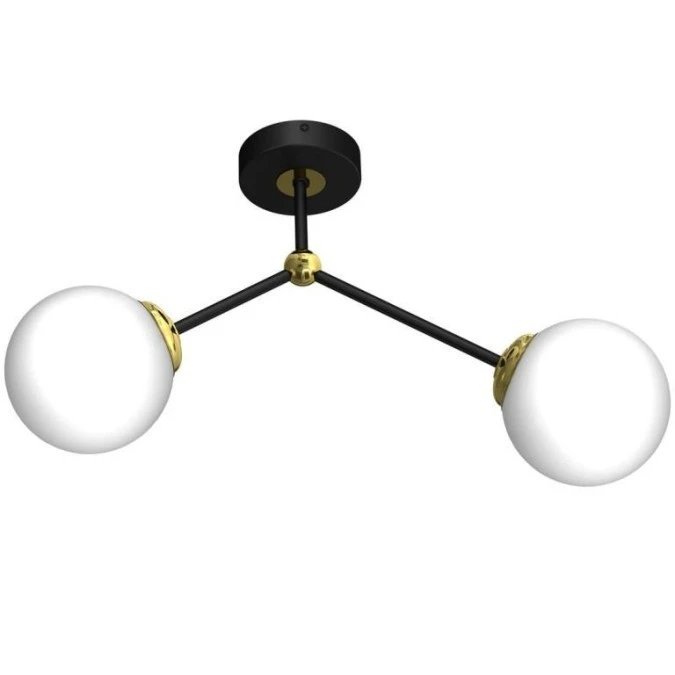 Lampa sufitowa JOY BLACK / GOLD 2xE14 MLP7459 Milagro - obrazek 2