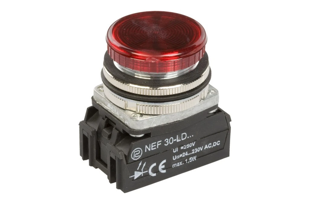 Lampka sygnalizacyjna 30mm czerwona 24‑230V AC/DC W0‑LDU1‑NEF30LD C - obrazek 2