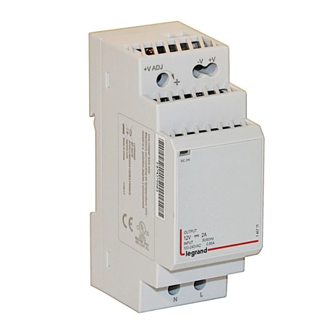 Modułowy jednofazowy zasilacz impulsowy Klasa ochronności II 100‑240 V AC / DC 12V ‑ 24W 146711 - obrazek 1