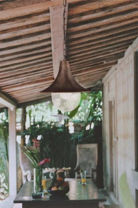 Lampa wisząca, zewnętrzna BOSTON czarno złota na taras IP44 K‑8126 CZARNY/ZŁOTY Kaja Lighting - obrazek 3