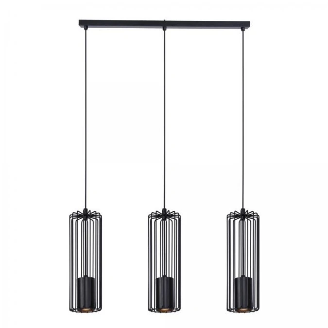 Lampa wisząca FALCON, czarne zwisy na listwie, druciane klosze na GU10 K‑4931 Kaja Lighting - obrazek 1