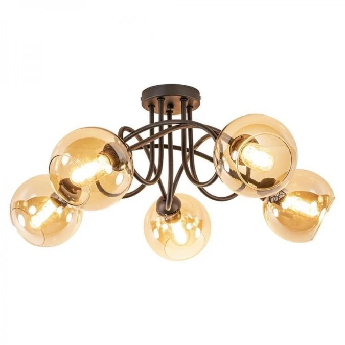 Lampa sufitowa nowoczesna 5xE27 VENUS BLACK - obrazek 1