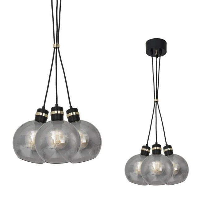 Lampa wisząca OMEGA BLACK / GOLD 3xE27 MLP6532 Milagro - obrazek 1