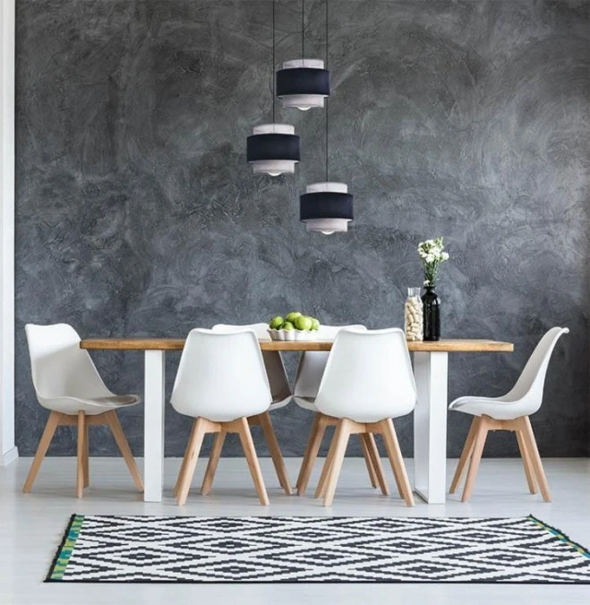 Lampa sufitowa ETELA, trzy czarno‑szare klosze, gwint E27 do jadalni K‑5172 Kaja Lighting - obrazek 3