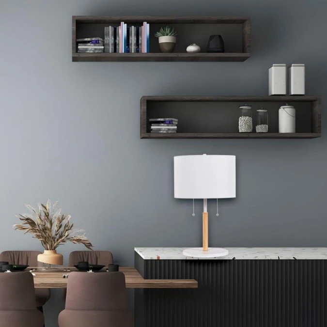 Lampa stołowa Fogo 2xE27 biała LP‑0304/2T WH Light Prestige - obrazek 3