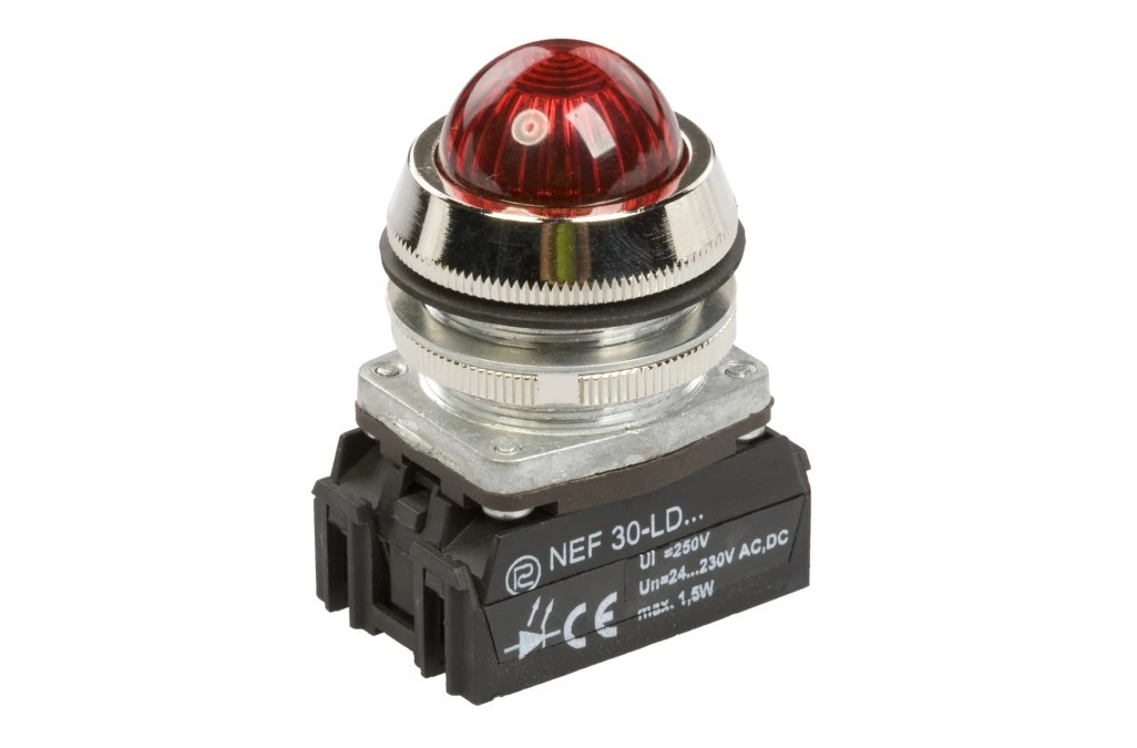 Lampka sygnalizacyjna 30mm czerwona 24‑230V AC/DC W0‑LDU1‑NEF30LDS C - obrazek 2