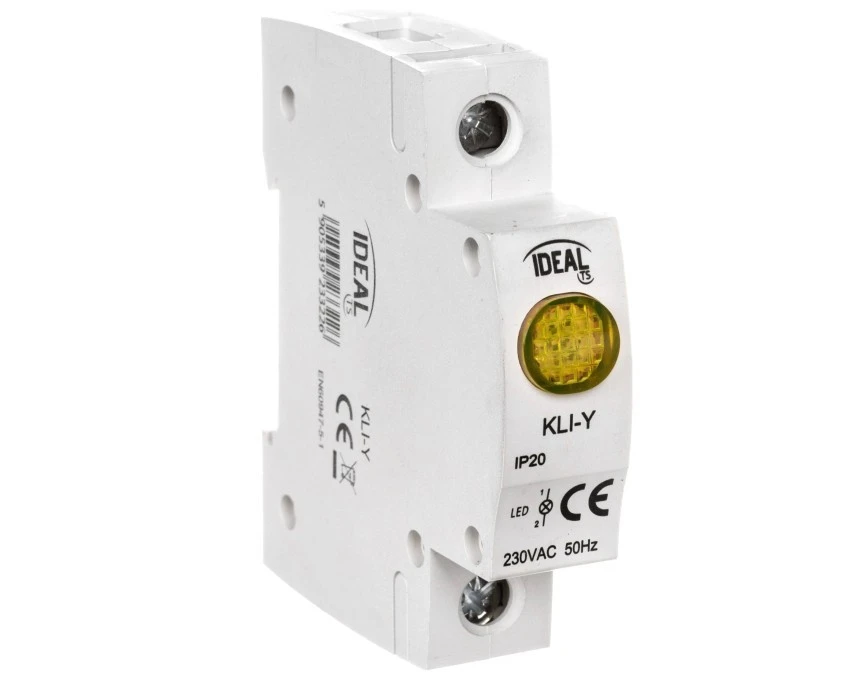 Lampka modułowa 1‑fazowa żółta LED KLI‑Y 230V AC 23322 - obrazek 1