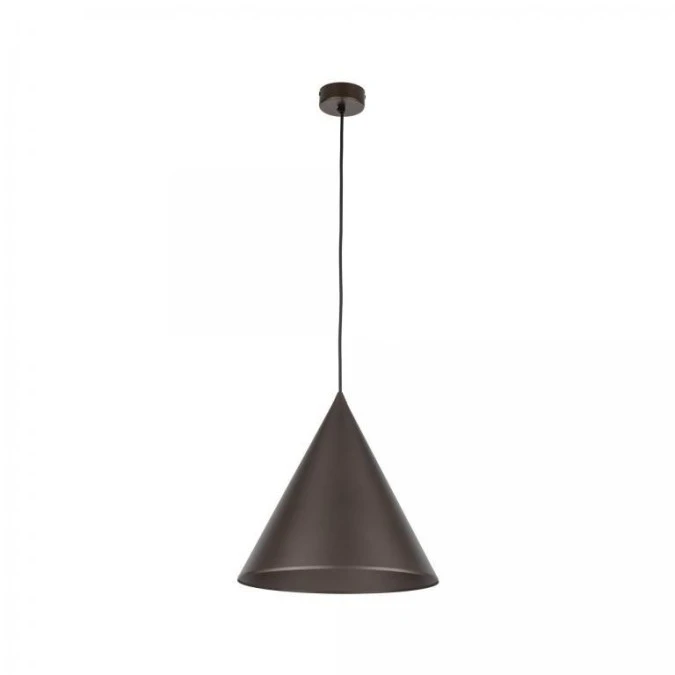 Lampa wisząca CONO na żarówkę E27 z brązowym kloszem w kształcie stożka 10038 TK Lighting - obrazek 1