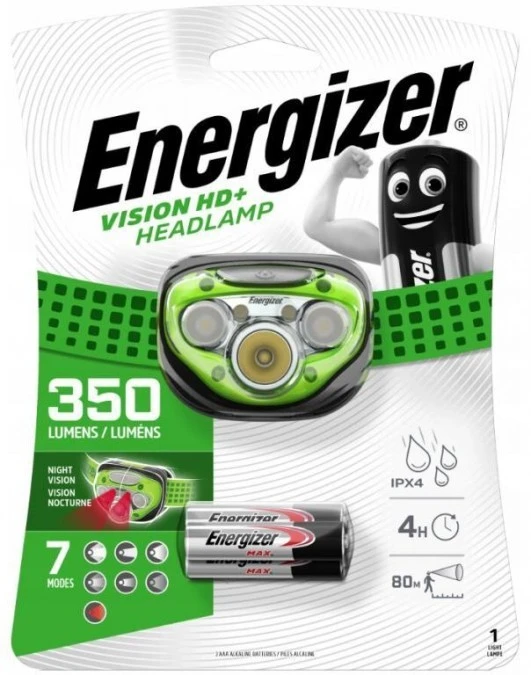 Latarka czołowa, czołówka Energizer Vision Headlight HD+ 350 lumenów - obrazek 1