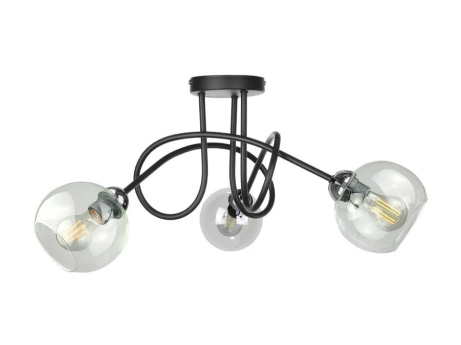 Lampa sufitowa nowoczesna 3xE27 EVIE BLACK/SILVER - obrazek 1
