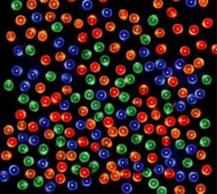 Lampki choinkowe LED 100l z gniazdkiem multikolor 9,9m 230V/31V 8,4 W IP 44 na zewnątrz i do wnętrz 13‑101 - obrazek 1