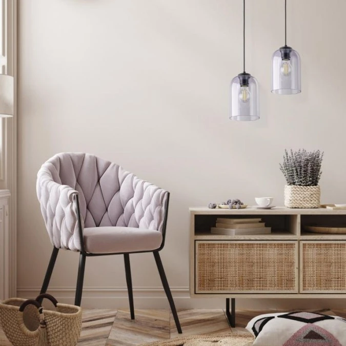 Lampa wisząca z fioletowym, szklanym kloszem MOLLY PURPLE 1 10299 TK Lighting - obrazek 2