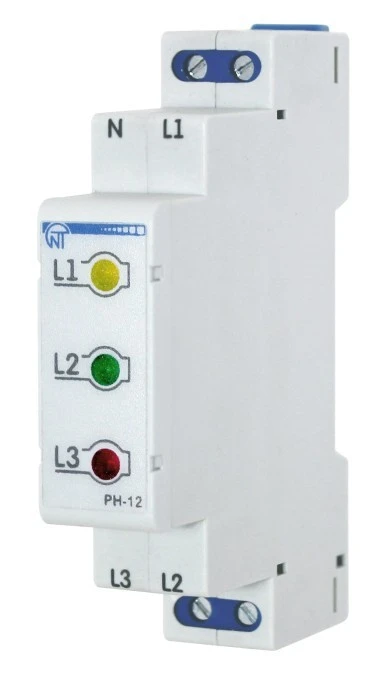lampka modułowa 3‑fazowa żółta/czerwona/zielona LED 230V PH‑12 - obrazek 1