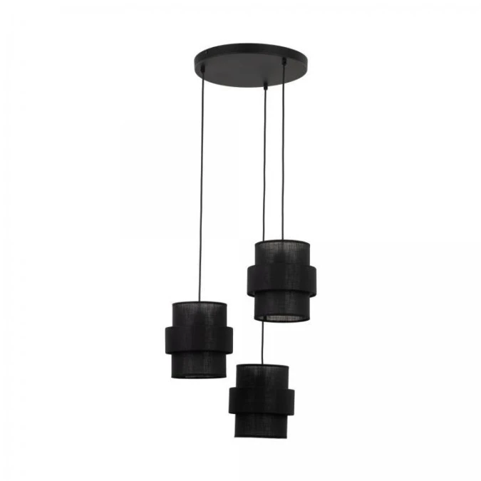 Lampa wisząca czarna na okrągłej rozecie CALISTO BLACK 3xE27 KOŁO 5981 TK Lighting - obrazek 2