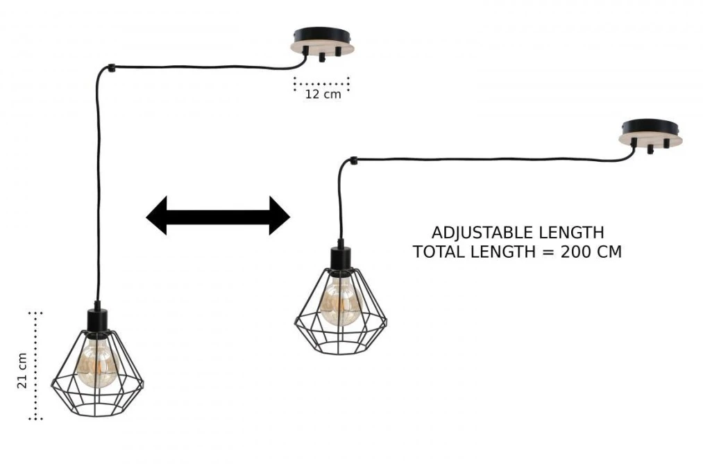 Lampa wisząca loftowa 5xE27 ATWOOD - obrazek 2
