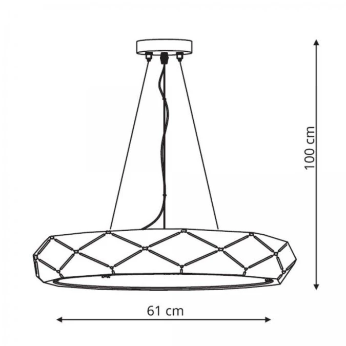 Lampa wisząca REUS Led złota LP‑8069/1P LED GD Light Prestige - obrazek 2