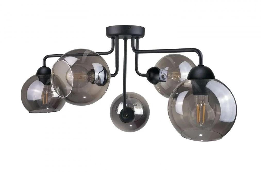 Lampa sufitowa nowoczesna 5xE27 COSMO BLACK - obrazek 1