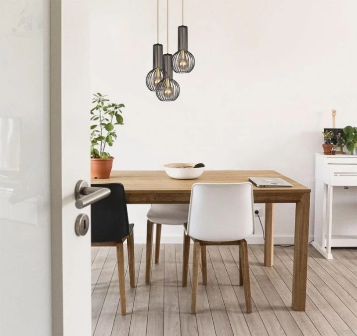 Lampa wisząca ARVI BLACK, druciane klosze na E27, czarno‑ złota K‑4522 Kaja Lighting - obrazek 3