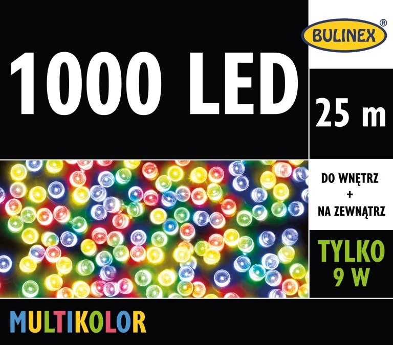 Lampki Bulinex 1000led multikolor 25,00m - obrazek 1