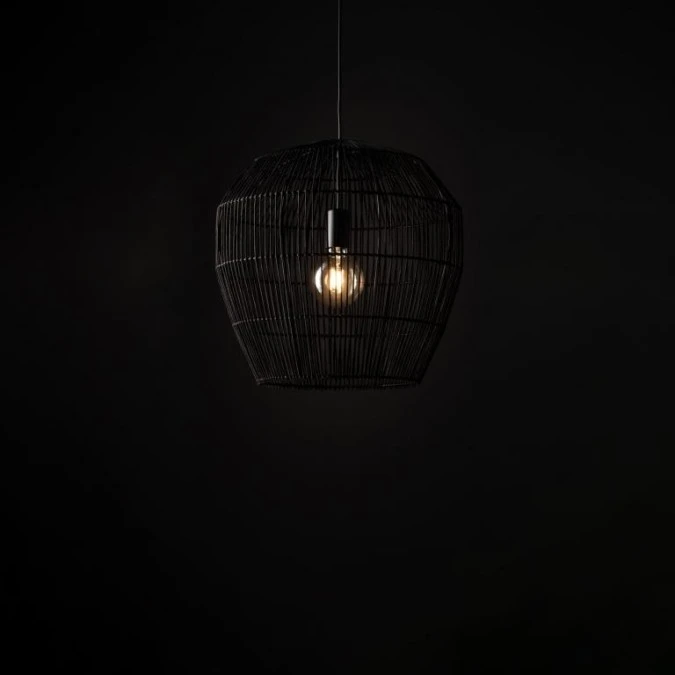 Lampa wisząca HAITI w rozmiarze S Czarny bambusowy klosz 11166 Nowodvorski - obrazek 3