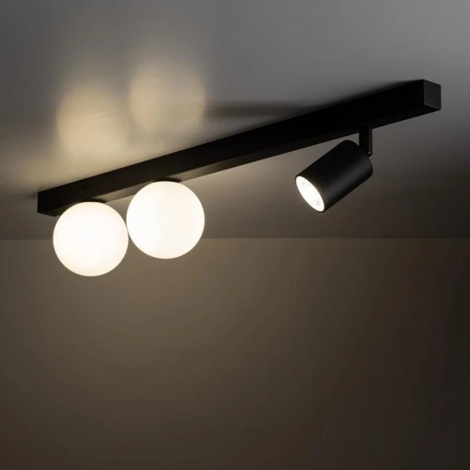 Lampa sufitowa z dwoma kloszami ze szkła i ruchomym spotem VOX 10001 TK Lighting - obrazek 2