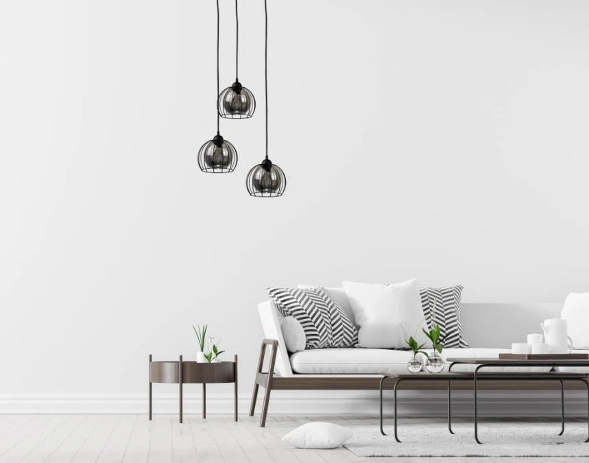 Lampa wisząca loftowa nowoczesna 3x E27 SOLO BLACK - obrazek 2