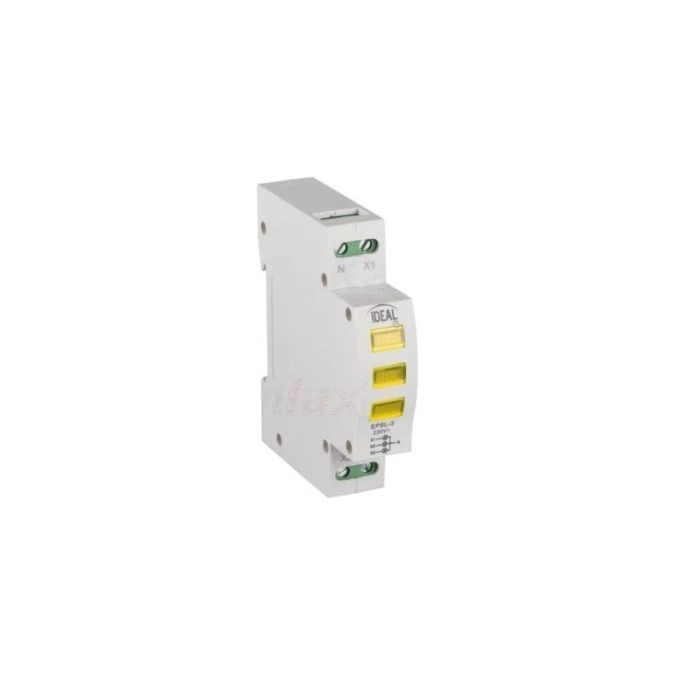 Lampka modułowa 3‑Fazowa żółta LED KLI‑3Y 230V AC 32895 - obrazek 1