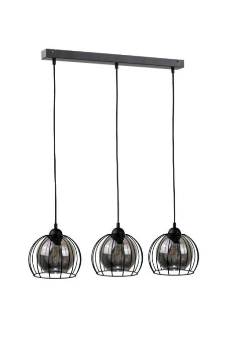 Lampa wisząca loftowa nowoczesna 3xE27 SOLO BLACK - obrazek 1