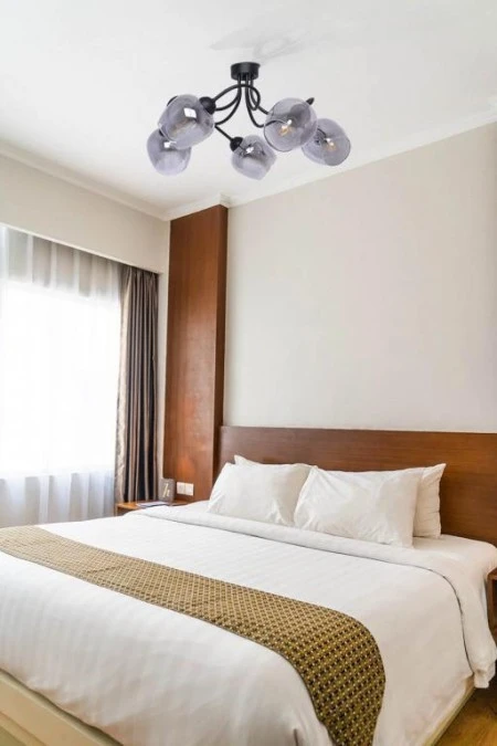 Lampa sufitowa SARA pięcioramienna do sypialni, szklane klosze na E27 K‑5196 Kaja Lighting - obrazek 3