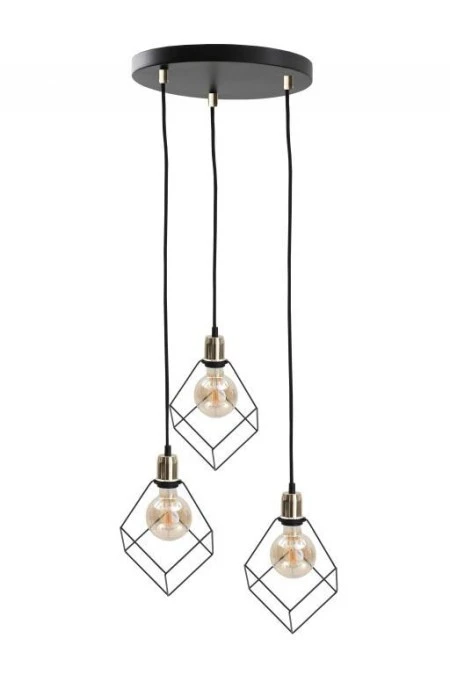 Lampa wisząca loftowa 3x E27 RUBEN GOLD - obrazek 1