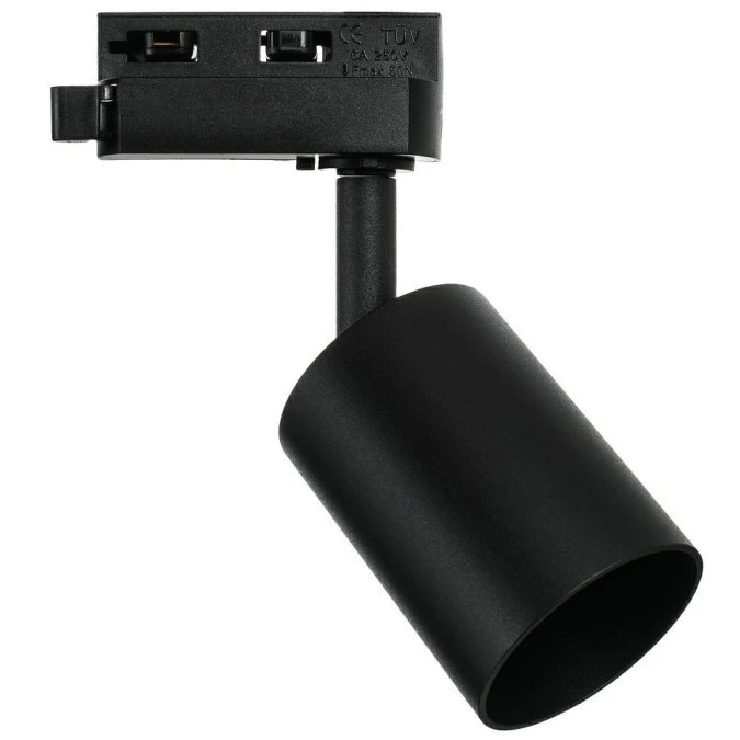 Lampa SIENA‑Track‑ALU‑B/B‑1F czarna z czarnym przegubem 1xgu10 LUXsystem‑1F (na szynę jednofazową) - obrazek 3