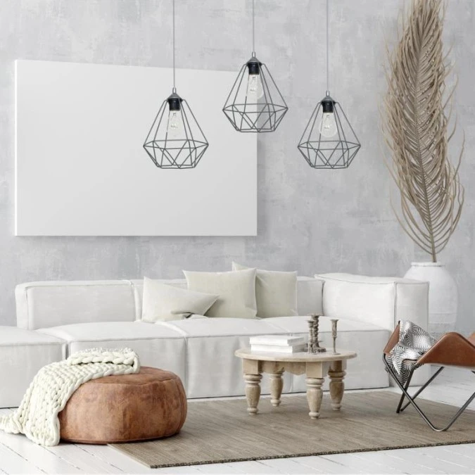 Lampa wisząca BASKET GRAY 3xE27 MLP7217 Milagro - obrazek 2