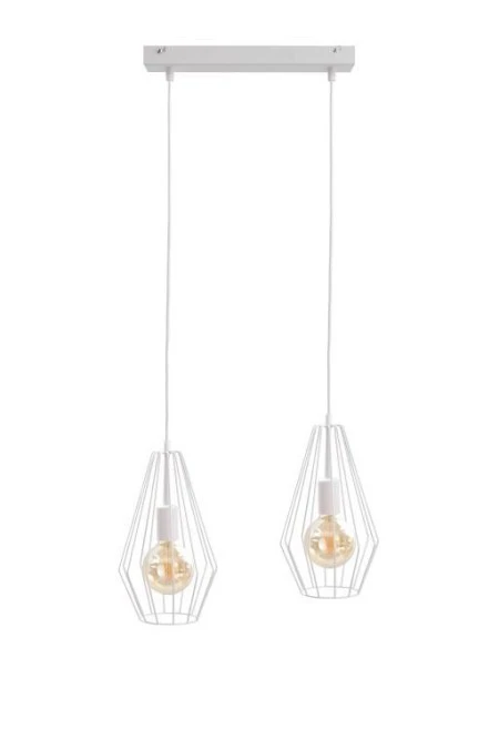Lampa wisząca loftowa 2xE27 LEX WHITE - obrazek 1