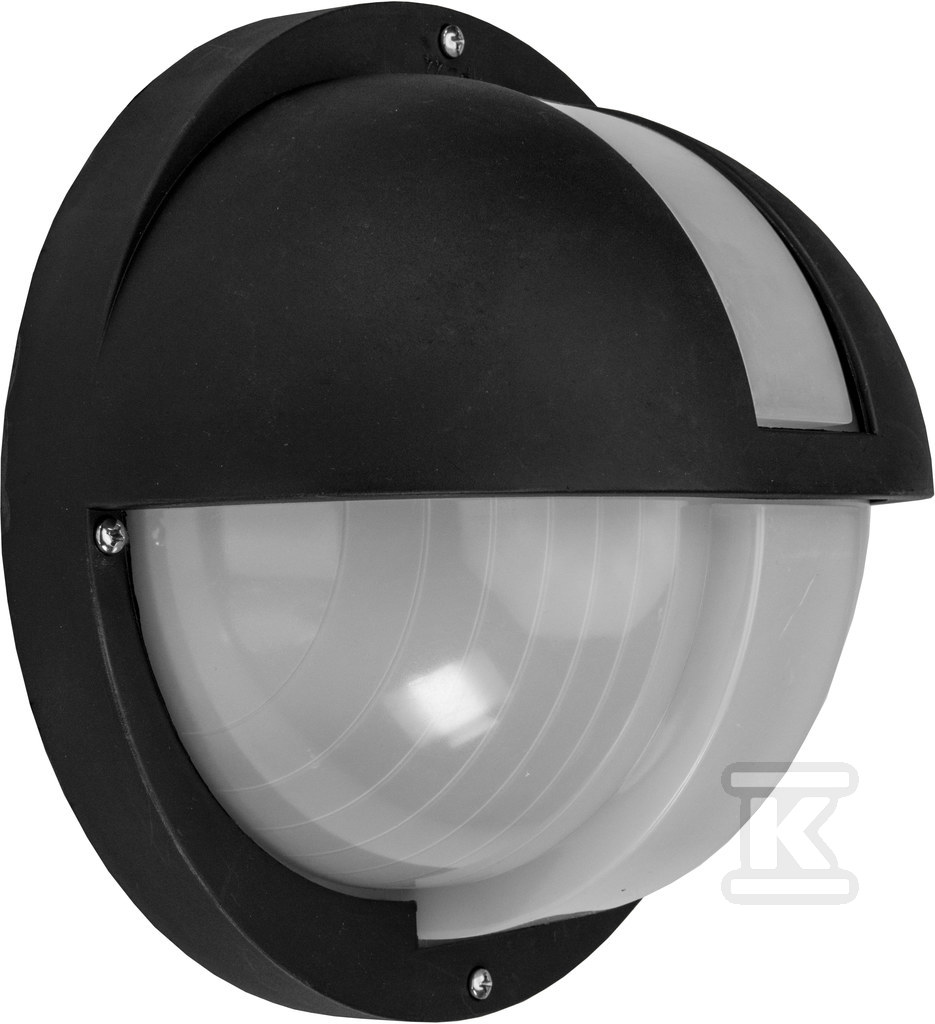 Oprawa EMI, E27, 100W, czarna-polipropylen, klosz matowy-poliwęglan, IP44, osłona, IK10 5902767982801