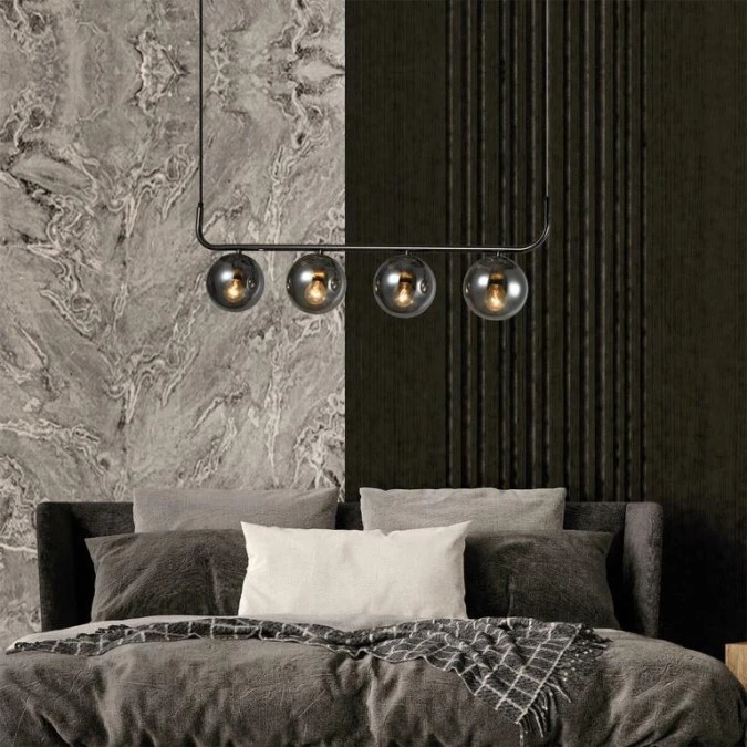 Lampa wisząca Alisa grafitowa smoked 4xE14 LP‑005/4L grafit Light Prestige - obrazek 3