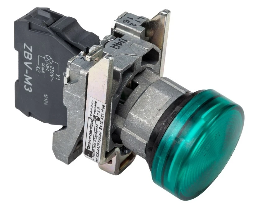 Lampka sygnalizacyjna 22mm zielona 230‑240V AC LED XB4BVM3EX - obrazek 3