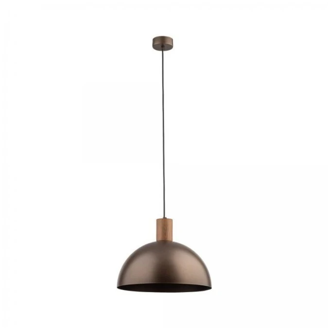 Lampa wisząca brązowa metal+drewno E27 OSLO 4508 TK Lighting - obrazek 1
