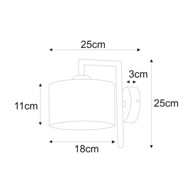 Lampa ścienna kinkiet SIMONE BLACK do holu z abażurem na E27 czarny K‑4324 Kaja Lighting - obrazek 2