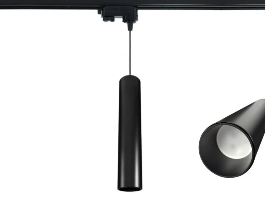 Lampa Szynowa Wisząca 30cm na GU10 Czarna Trójfazowa - obrazek 1