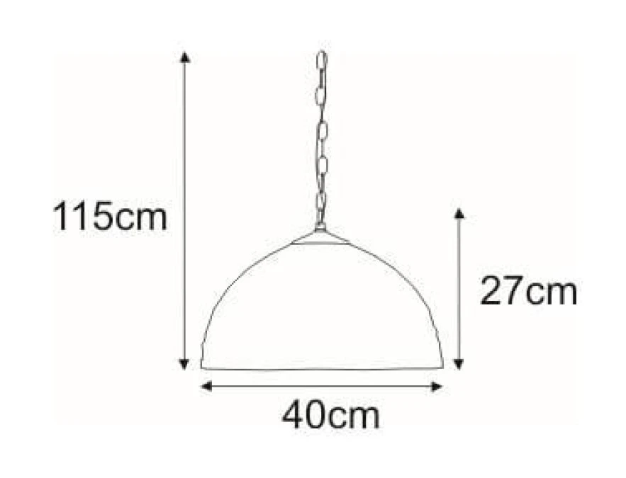Lampa wisząca TIFANY z łańcuszkiem, wielokolorowy perłowy szklany klosz na E27 K‑P162208 Kaja Lighting - obrazek 2