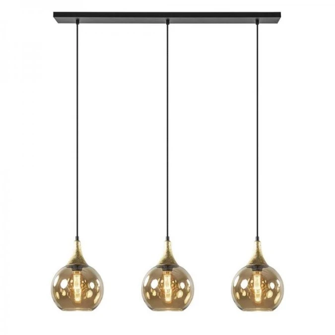Lampa wisząca nowoczesna 3xE27 CALLISTO BLACK/GOLD - obrazek 1
