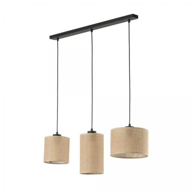Lampa wisząca na listwie z juty 3xE27 JUTA 4954 TK Lighting - obrazek 1