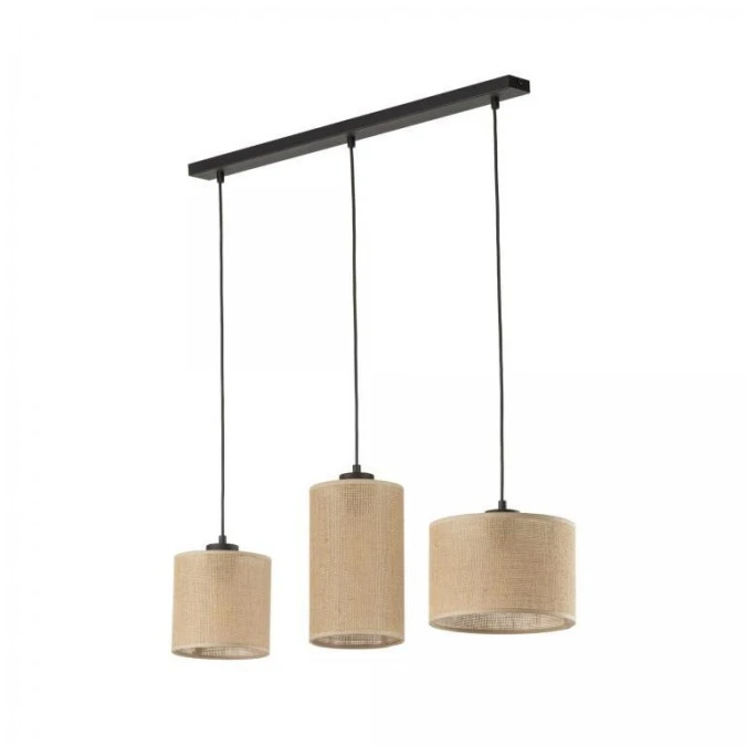 Lampa wisząca na listwie z juty 3xE27 JUTA 4954 TK Lighting - obrazek 2
