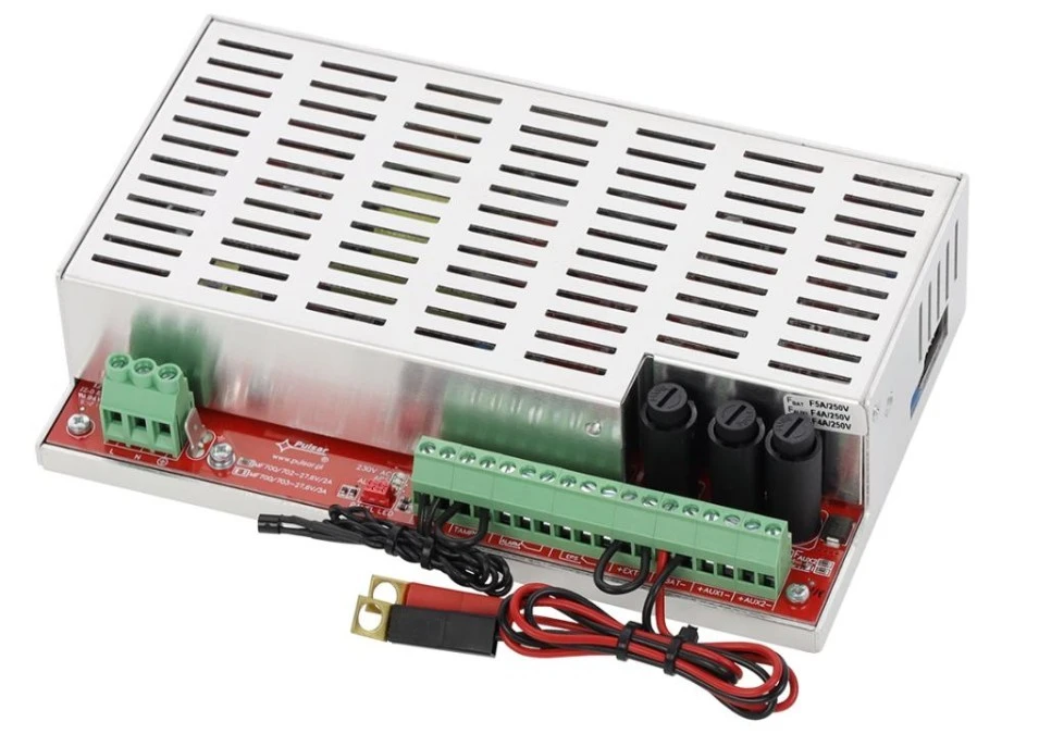 Moduł zasilacza do systemów przeciwpożarowych EN54M‑2A7‑17 27,6V/2A/2×7‑17Ah - obrazek 1