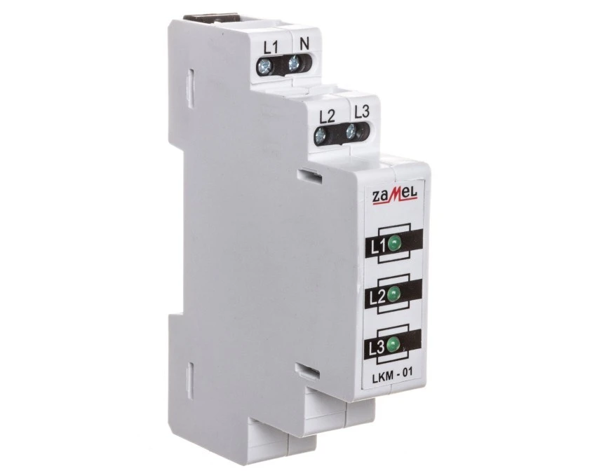 Lampka modułowa 3‑fazowa zielone 230V/400V 3xLED LKM‑01‑20 EXT10000037 - obrazek 1