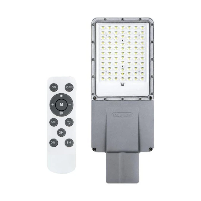 Lampa uliczna solarna LED 100W 6000lm 4000K/6500K IP65 z pilotem LUMAX LUS500TR - obrazek 1